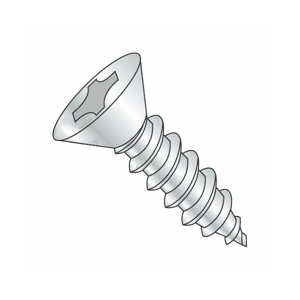 Newport Fasteners Self-Drilling Screw, #6 x 2-1/4 in, Zinc Plated Steel Flat Head Phillips Drive, 2000 PK 839190-2000 - main